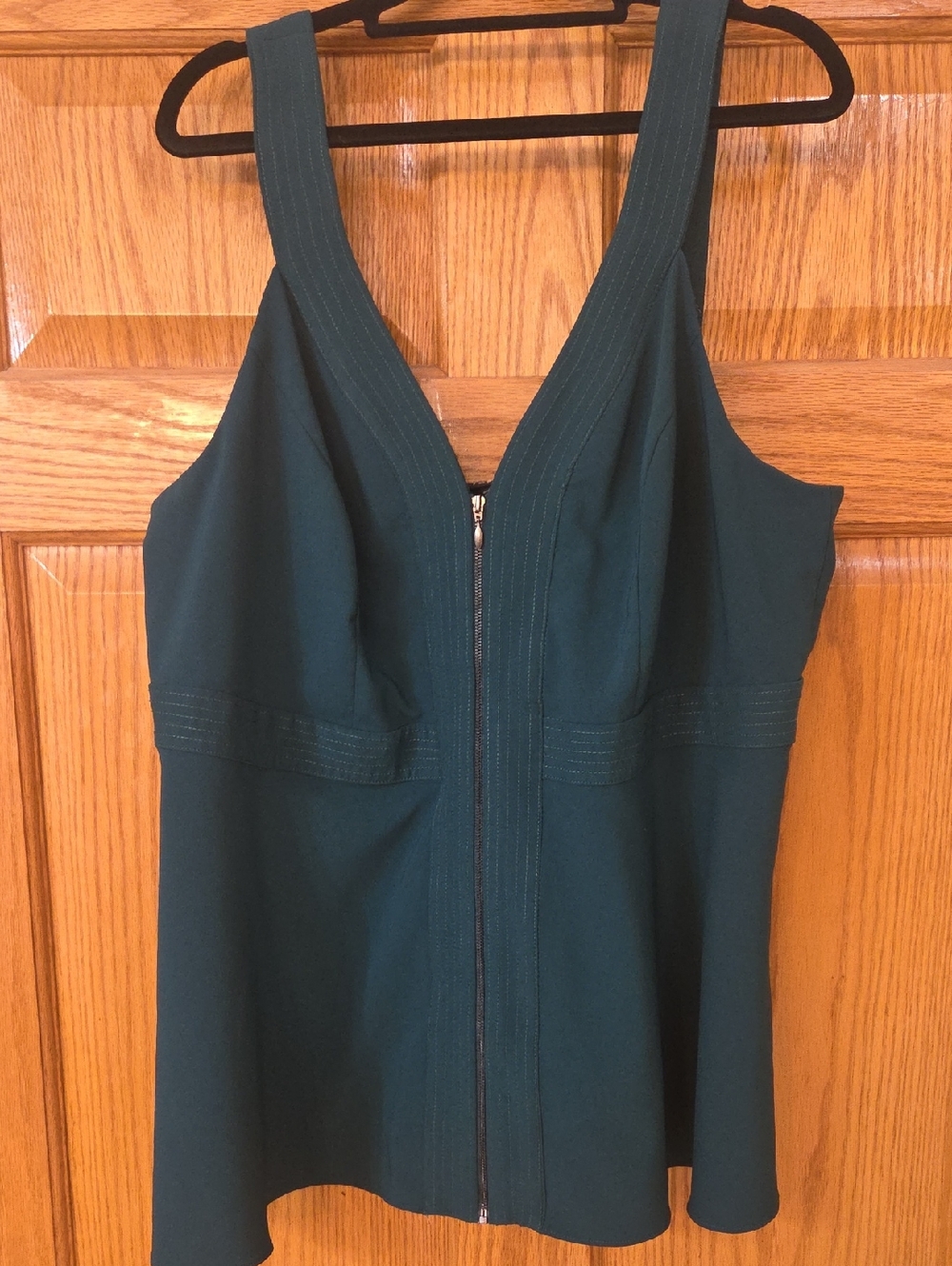 Torrid Botanical Green Zip-Front Tank